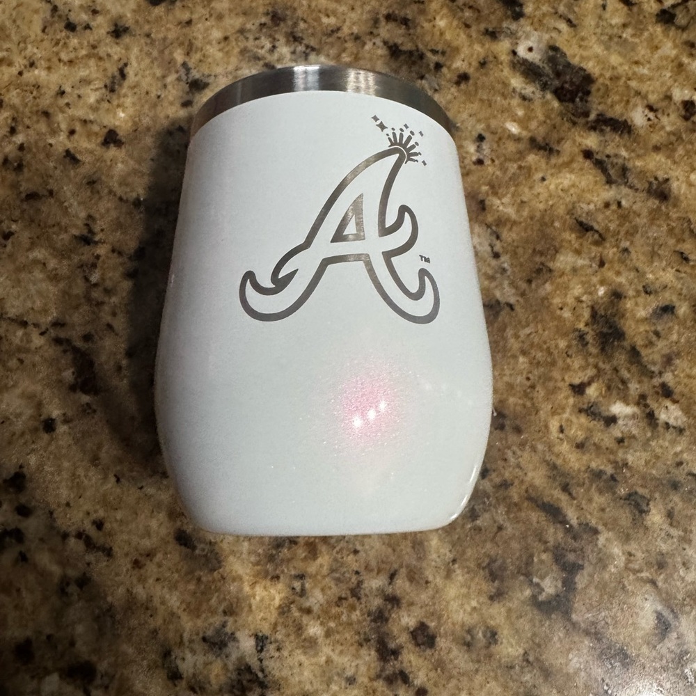 Atlanta Braves White Stainless Steel StemlessTumbler 14oz